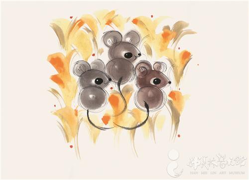 韩美林十二生肖作品:鼠